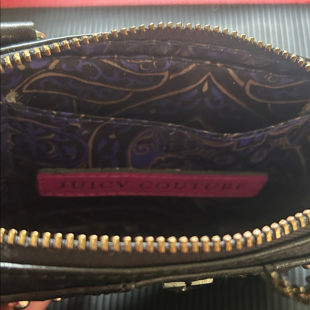 Vintage Juicy Couture Black Studded Leather Coin Purse - Picture 4 of 8